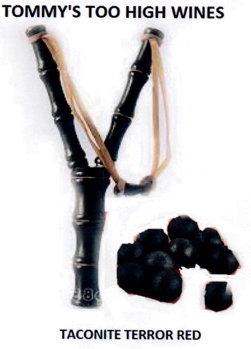 Taconite Terror Red Graphic. Slingshot